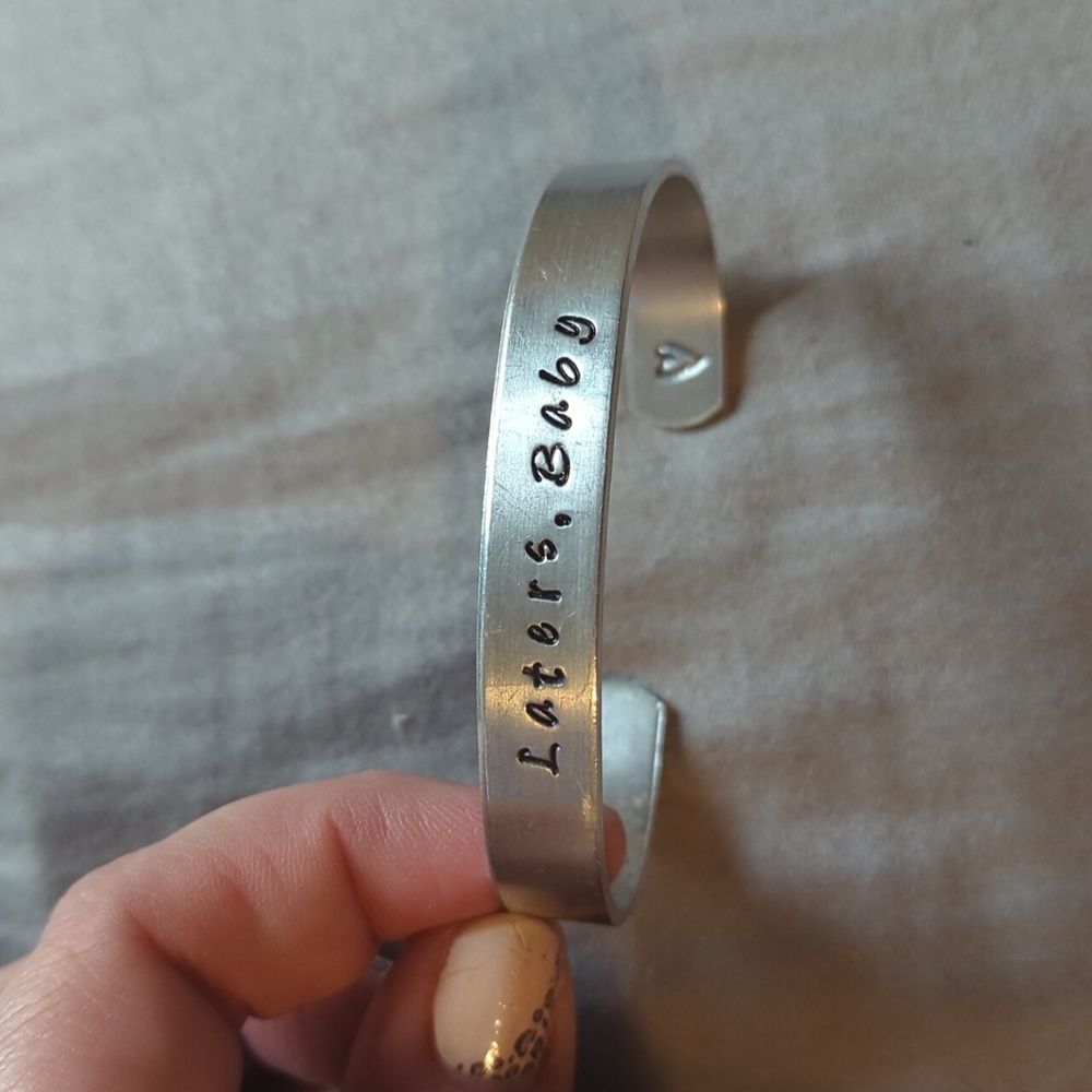 Laters, baby 50 Shades of Gray cuff bracelet